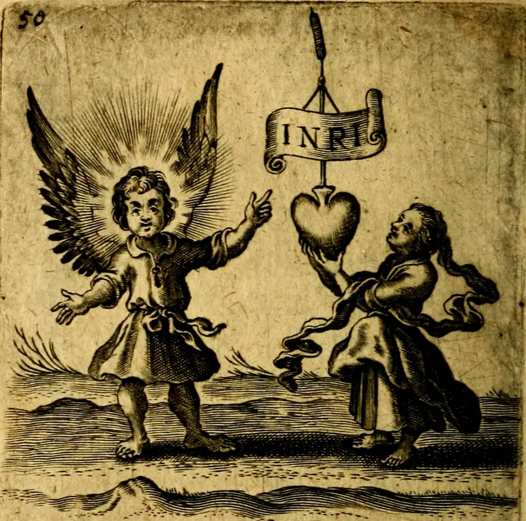 An illustration from Hertzen Schuel, oder, Des von Gott abgefüerten Herzens, 1664, leaf 747