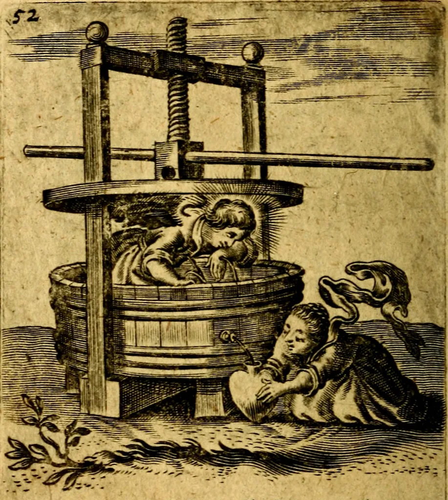 An illustration from Hertzen Schuel, oder, Des von Gott abgefüerten Herzens, 1664, leaf 765