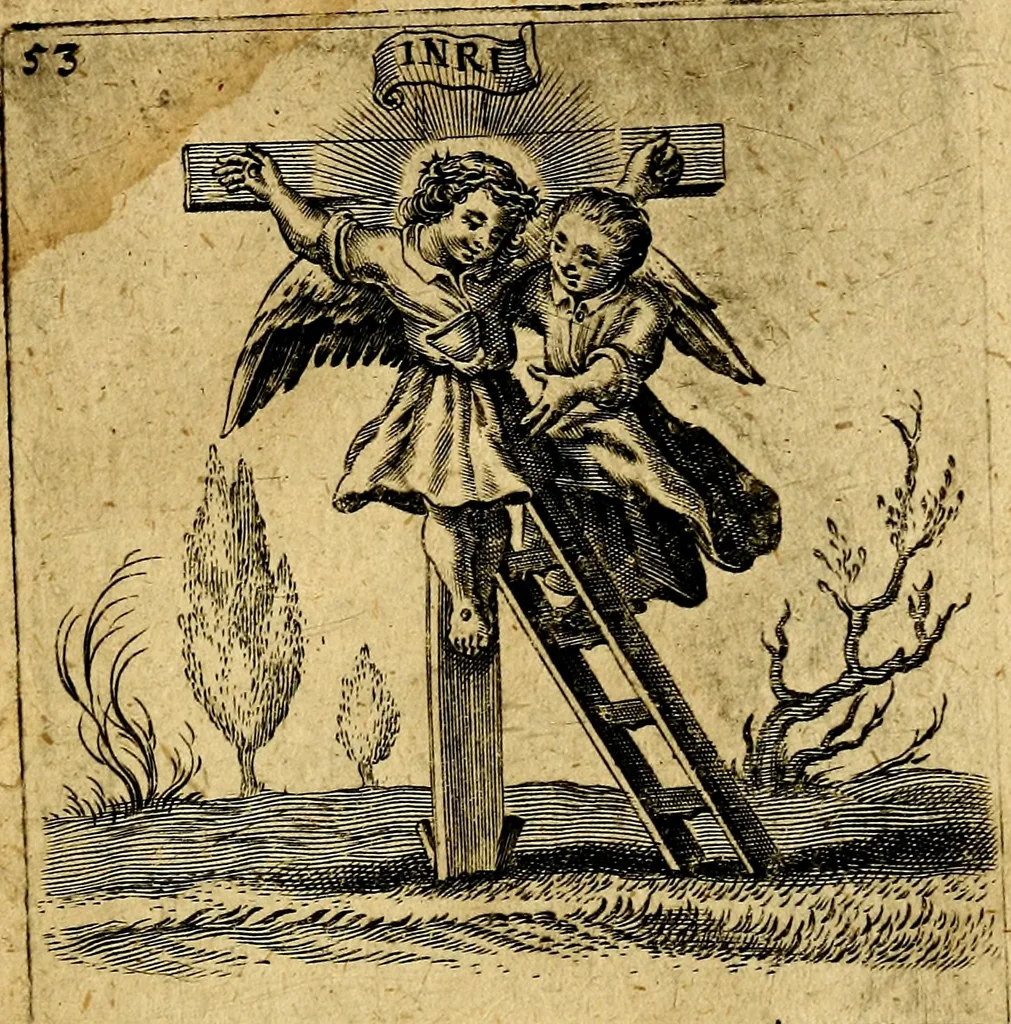 An illustration from Hertzen Schuel, oder, Des von Gott abgefüerten Herzens, 1664, leaf 776
