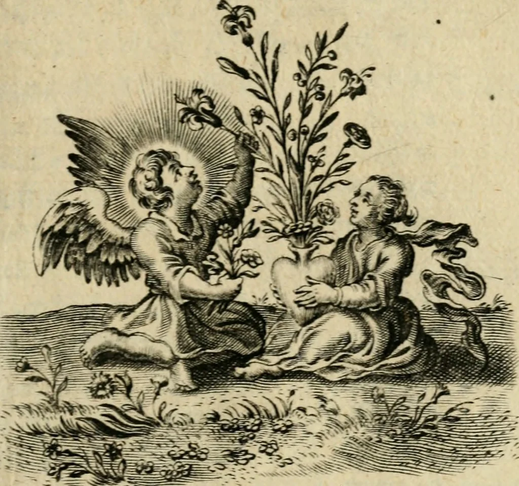 An illustration from Hertzen Schuel, oder, Des von Gott abgefüerten Herzens Widerbringung zu Gott, vnd Vnderweisung, 1664, leaf 492
