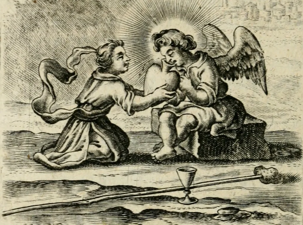 An illustration from Hertzen Schuel, oder, Des von Gott abgefüerten Herzens Widerbringung zu Gott, vnd Vnderweisung, 1664, leaf 715