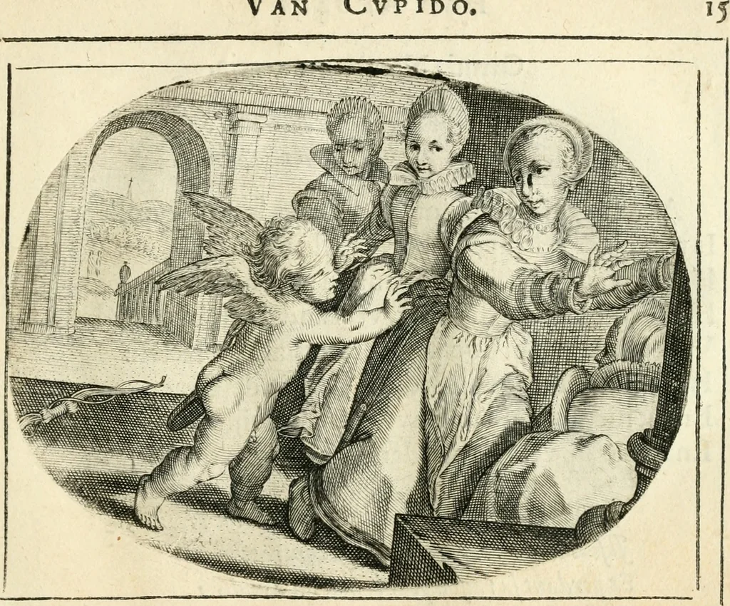 An illustration from Het ambacht van Cupido : op een nieuw ouersien ende verbetert, 1615, leaf 42