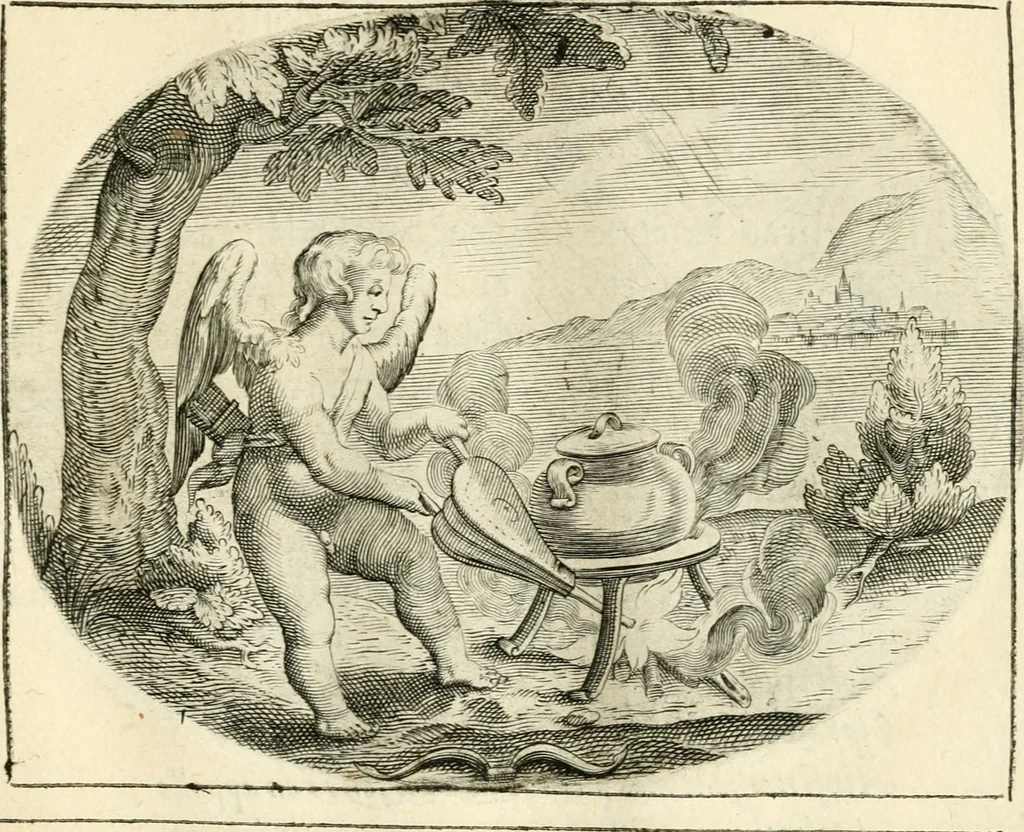 An illustration from Het ambacht van Cupido : op een nieuw ouersien ende verbetert, 1615, leaf 64