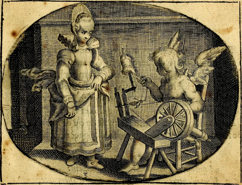 An illustration from Het ambach van Cvpido, op een nieuw ouersien ende verbetert, 1615, leaf 14