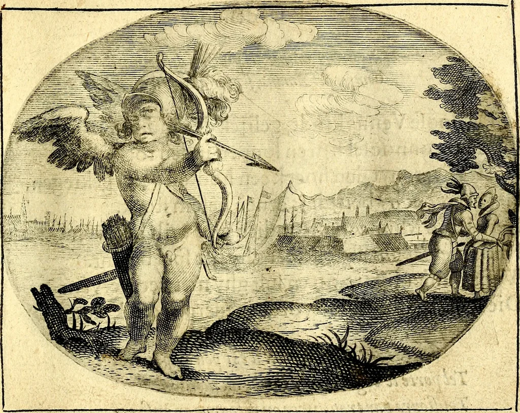 An illustration from Het ambach van Cvpido, op een nieuw ouersien ende verbetert, 1615, leaf 42