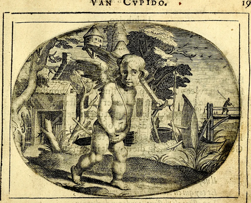 An illustration from Het ambach van Cvpido, op een nieuw ouersien ende verbetert, 1615, leaf 46