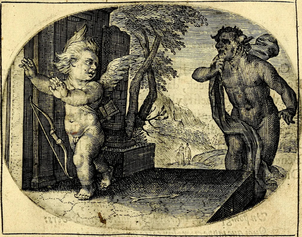 An illustration from Het ambach van Cvpido, op een nieuw ouersien ende verbetert, 1615, leaf 52