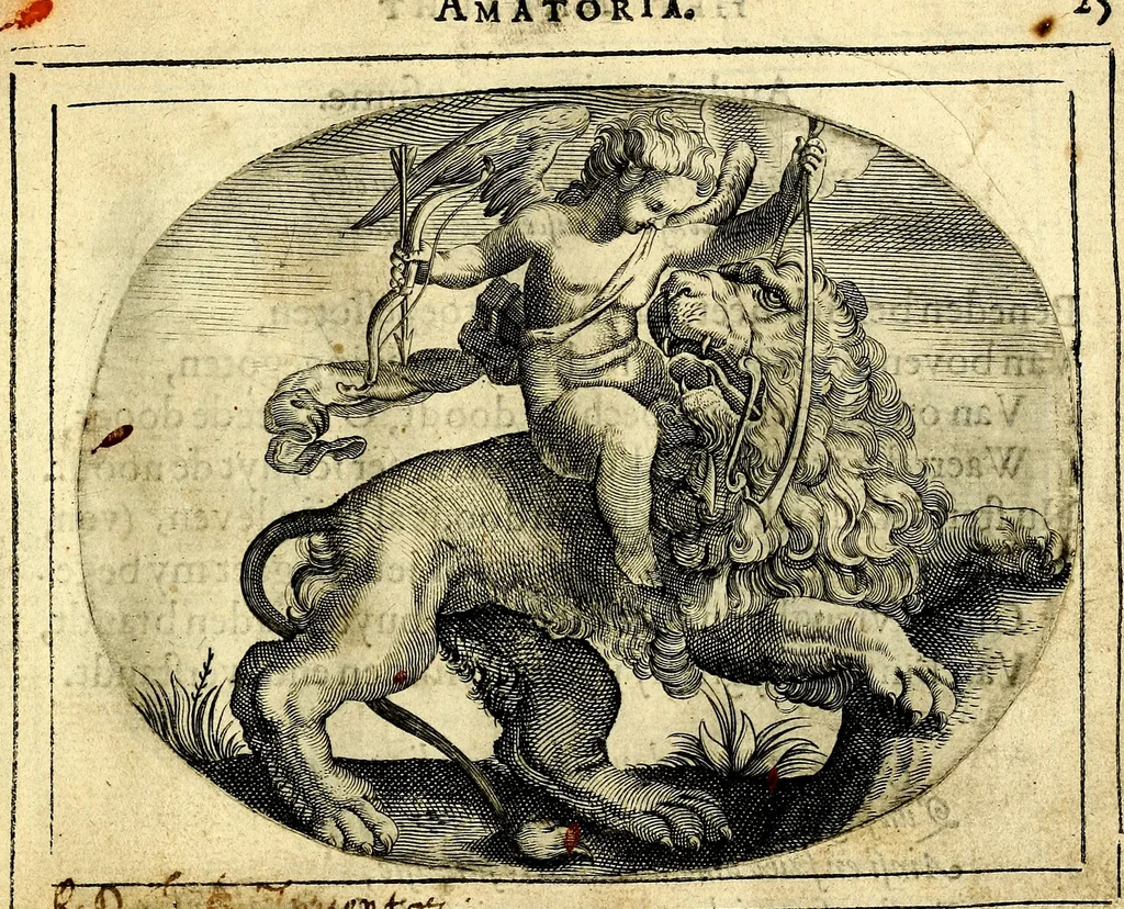 An illustration from Het ambach van Cvpido, op een nieuw ouersien ende verbetert, 1615, leaf 58