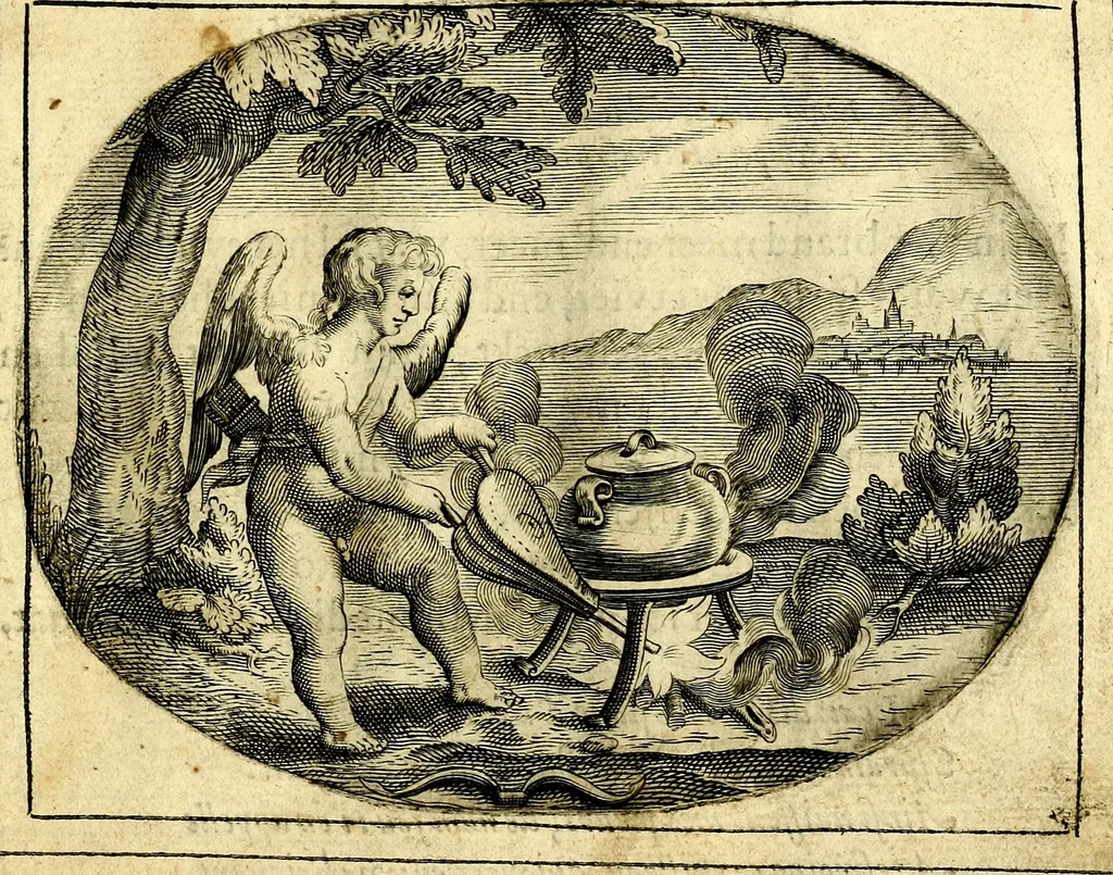 An illustration from Het ambach van Cvpido, op een nieuw ouersien ende verbetert, 1615, leaf 60