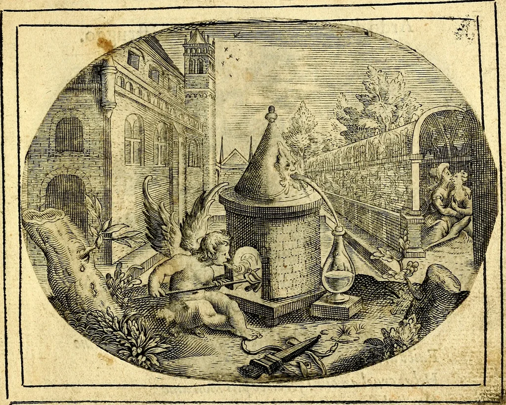 An illustration from Het ambach van Cvpido, op een nieuw ouersien ende verbetert, 1615, leaf 62