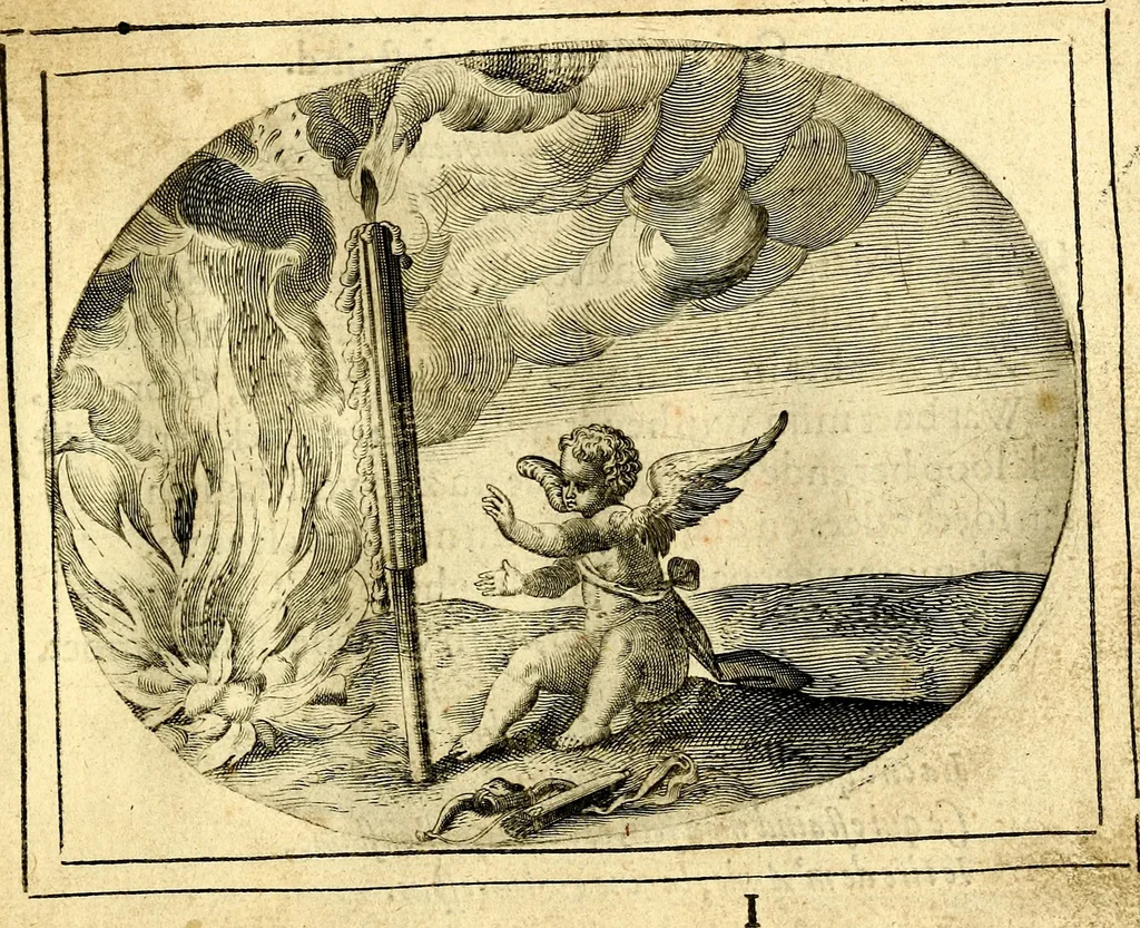 An illustration from Het ambach van Cvpido, op een nieuw ouersien ende verbetert, 1615, leaf 64