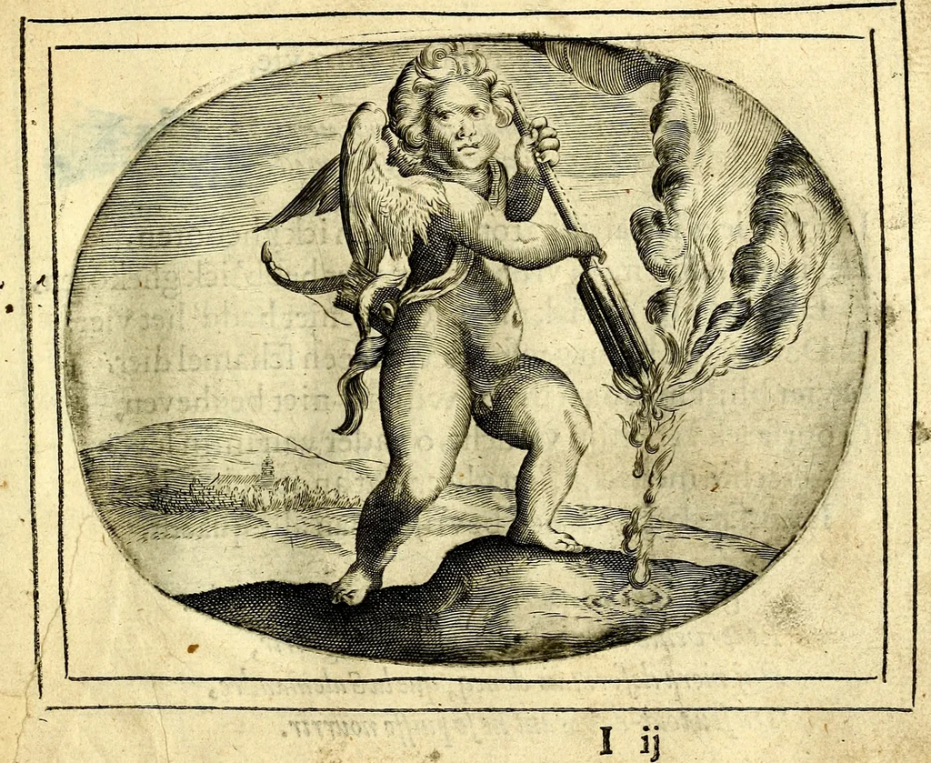 An illustration from Het ambach van Cvpido, op een nieuw ouersien ende verbetert, 1615, leaf 66