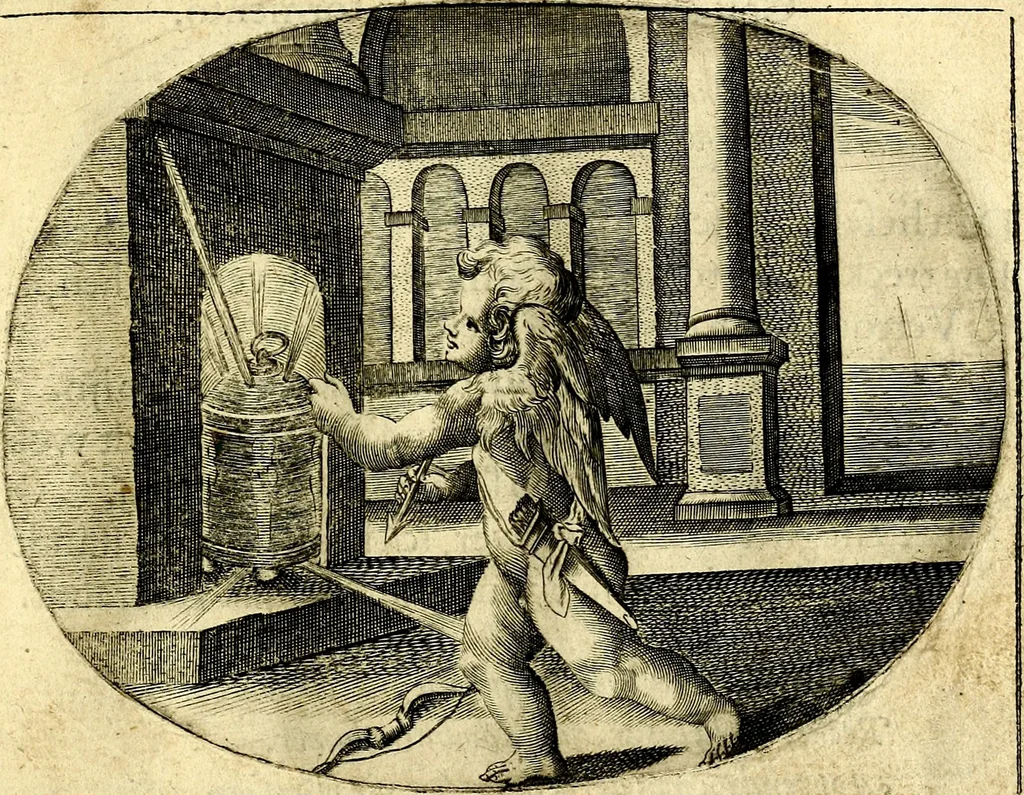 An illustration from Het ambach van Cvpido, op een nieuw ouersien ende verbetert, 1615, leaf 70