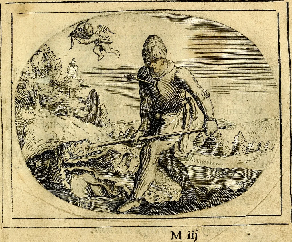 An illustration from Het ambach van Cvpido, op een nieuw ouersien ende verbetert, 1615, leaf 92
