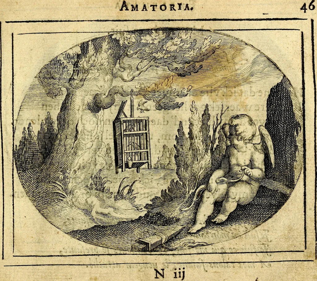 An illustration from Het ambach van Cvpido, op een nieuw ouersien ende verbetert, 1615, leaf 98