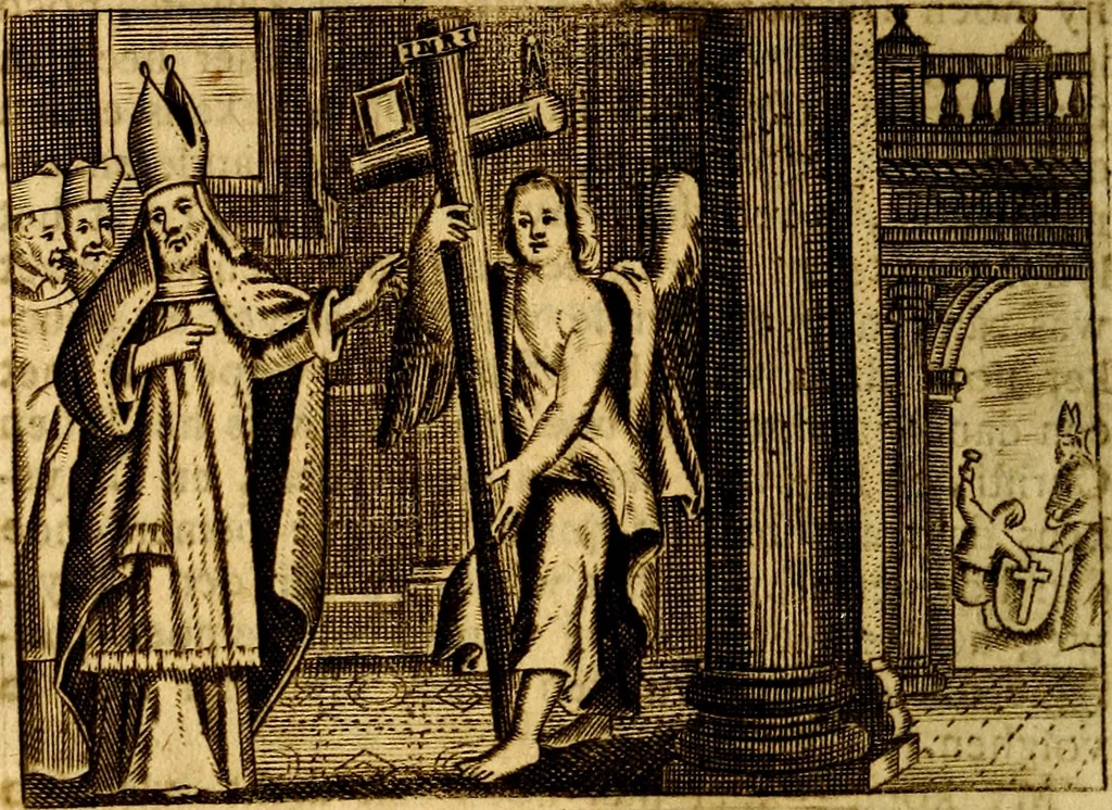 An illustration from Het duyfken in de steen-rotse; dat is, Eene mede-lydende ziele op de bittere passie Jesu Christi mediterende. Gemaekt door eenen Priester der Societeyt Jesu. 8. druck, rycker van stoffe, van beelden en van poësie, 1753, leaf 289