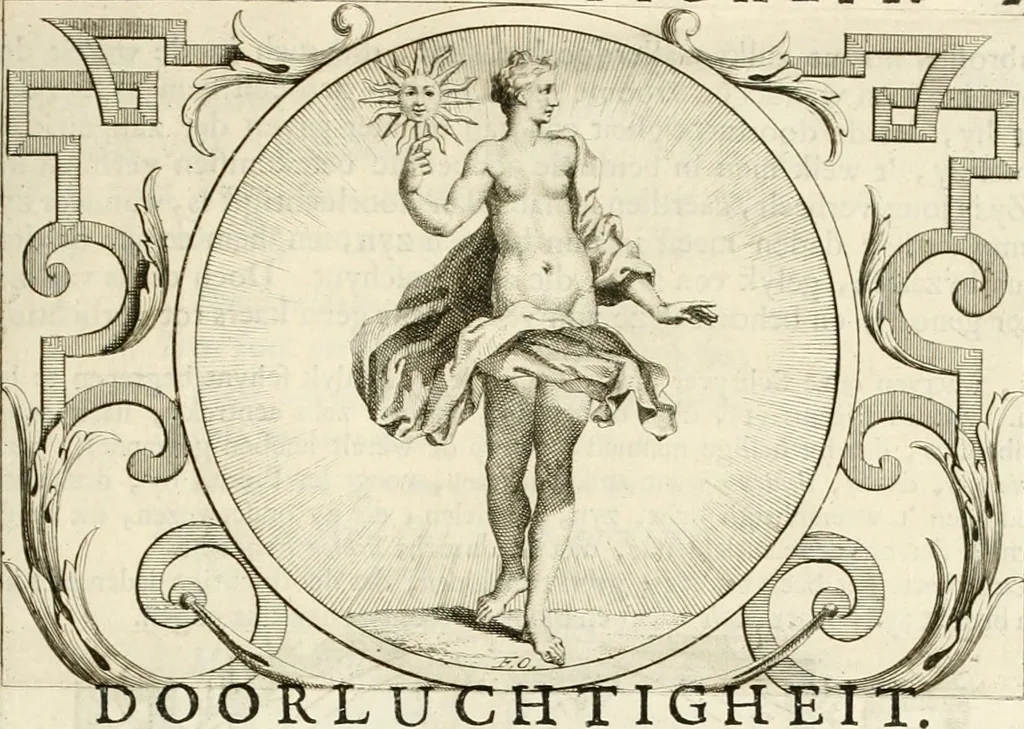 An illustration from Het groot natuur- en zedekundigh werelttoneel, of, Woordenboek van meer dan 1200 aeloude Egiptische, Grieksche en Romeinsche zinnebeelden of beeldenspraek ... : op nieu uit de oirsprongklyke schriften van Cezar Ripa, Zaratino Kastellini, Piërius Valerianus, Horus Apollo en andere ... getrokken in eene alphabetische ordre gebragt, met uitvoerige aenmerkingen en ophelderingen ... door een' ervaren taelen outheitkundigen, hebende voor het overige de uitmuntende dichter, Hubert Korneliszoon Poot dit werk ten opzichte van den text ... in klaer en zuiver Nederduitsch overgeschreven, en achte verscheide zinnebeelden dichtkundige toepassingen gestelt ; met fraeje kunstplaten versiert .., 1743, leaf 296