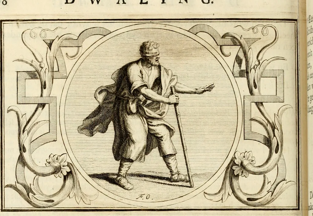 An illustration from Het groot natuur- en zedekundigh werelttoneel, of, Woordenboek van meer dan 1200 aeloude Egiptische, Grieksche en Romeinsche zinnebeelden of beeldenspraek ... : op nieu uit de oirsprongklyke schriften van Cezar Ripa, Zaratino Kastellini, Piërius Valerianus, Horus Apollo en andere ... getrokken in eene alphabetische ordre gebragt, met uitvoerige aenmerkingen en ophelderingen ... door een' ervaren taelen outheitkundigen, hebende voor het overige de uitmuntende dichter, Hubert Korneliszoon Poot dit werk ten opzichte van den text ... in klaer en zuiver Nederduitsch overgeschreven, en achte verscheide zinnebeelden dichtkundige toepassingen gestelt ; met fraeje kunstplaten versiert .., 1743, leaf 335