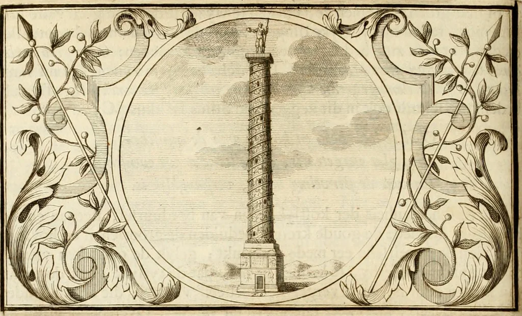An illustration from Het groot natuur- en zedekundigh werelttoneel, of, Woordenboek van meer dan 1200 aeloude Egiptische, Grieksche en Romeinsche zinnebeelden of beeldenspraek ... : op nieu uit de oirsprongklyke schriften van Cezar Ripa, Zaratino Kastellini, Piërius Valerianus, Horus Apollo en andere ... getrokken in eene alphabetische ordre gebragt, met uitvoerige aenmerkingen en ophelderingen ... door een' ervaren taelen outheitkundigen, hebende voor het overige de uitmuntende dichter, Hubert Korneliszoon Poot dit werk ten opzichte van den text ... in klaer en zuiver Nederduitsch overgeschreven, en achte verscheide zinnebeelden dichtkundige toepassingen gestelt ; met fraeje kunstplaten versiert .., 1743, leaf 397