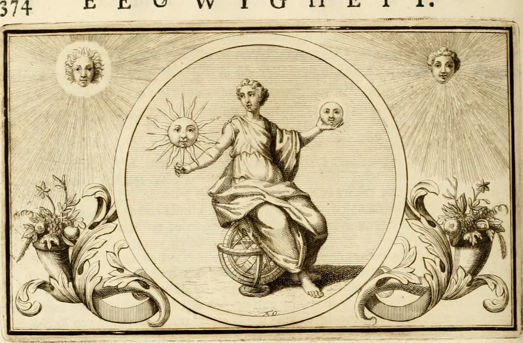 An illustration from Het groot natuur- en zedekundigh werelttoneel, of, Woordenboek van meer dan 1200 aeloude Egiptische, Grieksche en Romeinsche zinnebeelden of beeldenspraek ... : op nieu uit de oirsprongklyke schriften van Cezar Ripa, Zaratino Kastellini, Piërius Valerianus, Horus Apollo en andere ... getrokken in eene alphabetische ordre gebragt, met uitvoerige aenmerkingen en ophelderingen ... door een' ervaren taelen outheitkundigen, hebende voor het overige de uitmuntende dichter, Hubert Korneliszoon Poot dit werk ten opzichte van den text ... in klaer en zuiver Nederduitsch overgeschreven, en achte verscheide zinnebeelden dichtkundige toepassingen gestelt ; met fraeje kunstplaten versiert .., 1743, leaf 411