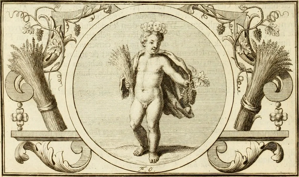 An illustration from Het groot natuur- en zedekundigh werelttoneel, of, Woordenboek van meer dan 1200 aeloude Egiptische, Grieksche en Romeinsche zinnebeelden of beeldenspraek ... : op nieu uit de oirsprongklyke schriften van Cezar Ripa, Zaratino Kastellini, Piërius Valerianus, Horus Apollo en andere ... getrokken in eene alphabetische ordre gebragt, met uitvoerige aenmerkingen en ophelderingen ... door een' ervaren taelen outheitkundigen, hebende voor het overige de uitmuntende dichter, Hubert Korneliszoon Poot dit werk ten opzichte van den text ... in klaer en zuiver Nederduitsch overgeschreven, en achte verscheide zinnebeelden dichtkundige toepassingen gestelt ; met fraeje kunstplaten versiert .., 1743, leaf 479