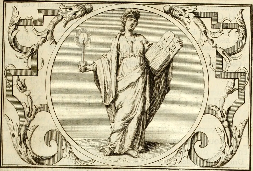 An illustration from Het groot natuur- en zedekundigh werelttoneel, of, Woordenboek van meer dan 1200 aeloude Egiptische, Grieksche en Romeinsche zinnebeelden of beeldenspraek ... : op nieu uit de oirsprongklyke schriften van Cezar Ripa, Zaratino Kastellini, Piërius Valerianus, Horus Apollo en andere ... getrokken in eene alphabetische ordre gebragt, met uitvoerige aenmerkingen en ophelderingen ... door een' ervaren taelen outheitkundigen, hebende voor het overige de uitmuntende dichter, Hubert Korneliszoon Poot dit werk ten opzichte van den text ... in klaer en zuiver Nederduitsch overgeschreven, en achte verscheide zinnebeelden dichtkundige toepassingen gestelt ; met fraeje kunstplaten versiert .., 1743, leaf 490