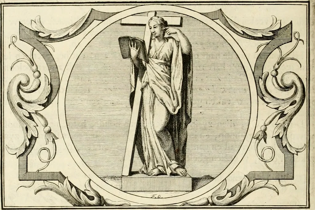 An illustration from Het groot natuur- en zedekundigh werelttoneel, of, Woordenboek van meer dan 1200 aeloude Egiptische, Grieksche en Romeinsche zinnebeelden of beeldenspraek ... : op nieu uit de oirsprongklyke schriften van Cezar Ripa, Zaratino Kastellini, Piërius Valerianus, Horus Apollo en andere ... getrokken in eene alphabetische ordre gebragt, met uitvoerige aenmerkingen en ophelderingen ... door een' ervaren taelen outheitkundigen, hebende voor het overige de uitmuntende dichter, Hubert Korneliszoon Poot dit werk ten opzichte van den text ... in klaer en zuiver Nederduitsch overgeschreven, en achte verscheide zinnebeelden dichtkundige toepassingen gestelt ; met fraeje kunstplaten versiert .., 1743, leaf 493