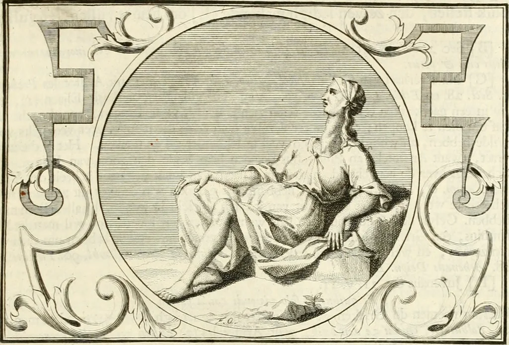 An illustration from Het groot natuur- en zedekundigh werelttoneel, of, Woordenboek van meer dan 1200 aeloude Egiptische, Grieksche en Romeinsche zinnebeelden of beeldenspraek ... : op nieu uit de oirsprongklyke schriften van Cezar Ripa, Zaratino Kastellini, Piërius Valerianus, Horus Apollo en andere ... getrokken in eene alphabetische ordre gebragt, met uitvoerige aenmerkingen en ophelderingen ... door een' ervaren taelen outheitkundigen, hebende voor het overige de uitmuntende dichter, Hubert Korneliszoon Poot dit werk ten opzichte van den text ... in klaer en zuiver Nederduitsch overgeschreven, en achte verscheide zinnebeelden dichtkundige toepassingen gestelt ; met fraeje kunstplaten versiert .., 1743, leaf 594