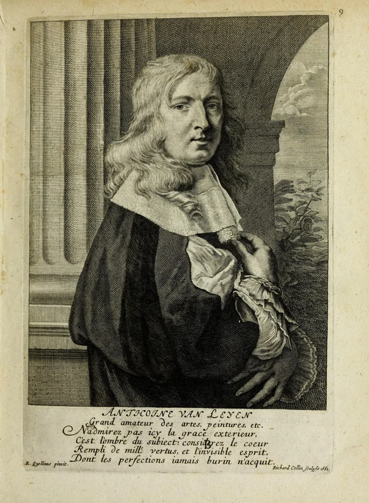 An illustration from Het gulden cabinet vande edel vry schilder const : inhoudende den lof vande vermarste schilders, architecte, beldthowers, ende plaetsnyders, van dese eeuw, 1662, leaf 13