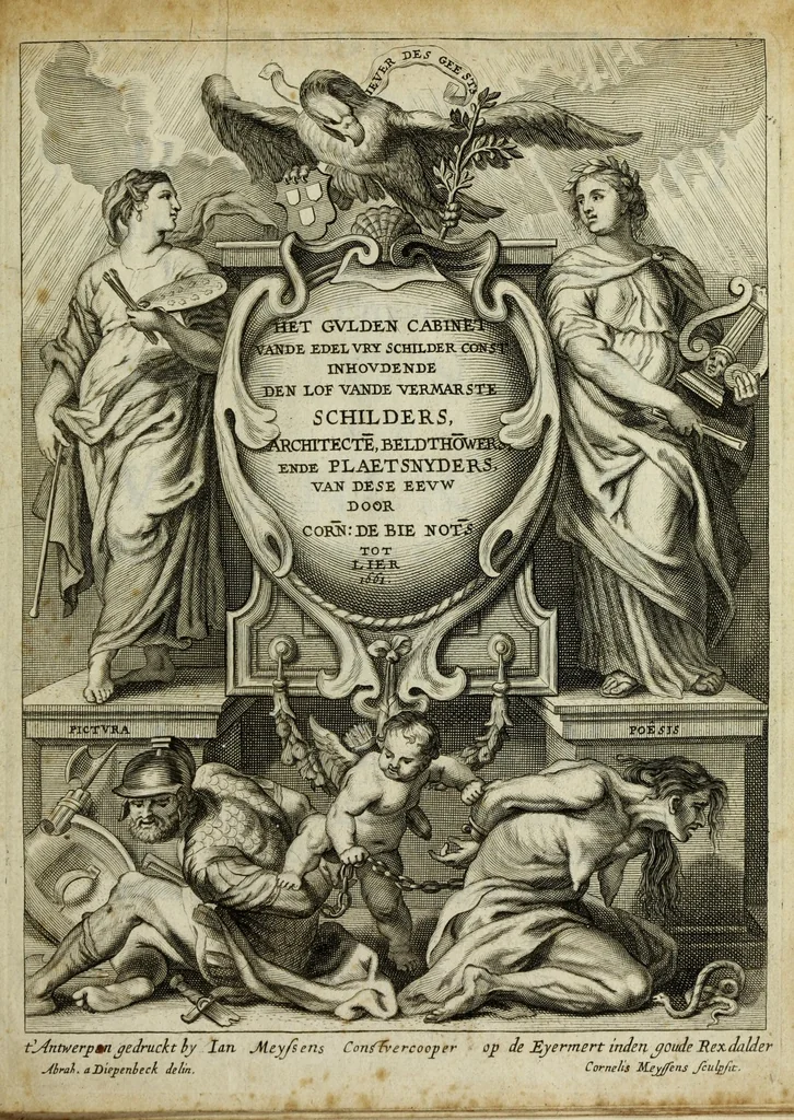 An illustration from Het gulden cabinet vande edel vry schilder const : inhoudende den lof vande vermarste schilders, architecte, beldthowers, ende plaetsnyders, van dese eeuw, 1662, leaf 3