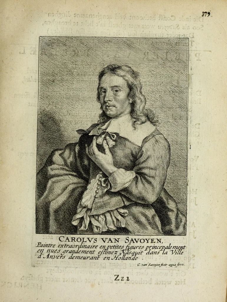 An illustration from Het gulden cabinet vande edel vry schilder const : inhoudende den lof vande vermarste schilders, architecte, beldthowers, ende plaetsnyders, van dese eeuw, 1662, leaf 383
