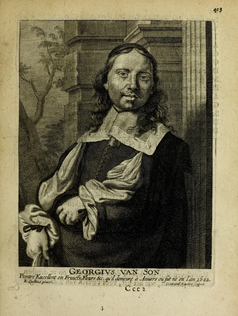 An illustration from Het gulden cabinet vande edel vry schilder const : inhoudende den lof vande vermarste schilders, architecte, beldthowers, ende plaetsnyders, van dese eeuw, 1662, leaf 407