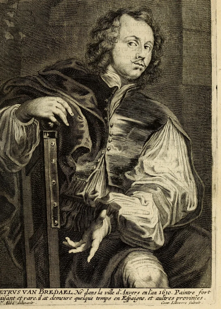 An illustration from Het gulden cabinet van de edele vry schilder-const : ontsloten door den lanck ghewenschten vrede tusschen de twee machtighe croonen van Spaignien en Vrancryck : waer-inne begrepen is den ontsterffe-lijcken loff vande vermaerste constiminnende geesten ende schilders van dese eeuw, hier inne meest naer het leven af-gebeldt, verciert met veel vermakelijcke rijmen ende spreucken, 1662, leaf 397