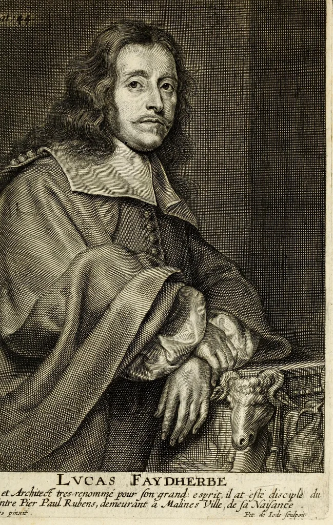 An illustration from Het gulden cabinet van de edele vry schilder-const : ontsloten door den lanck ghewenschten vrede tusschen de twee machtighe croonen van Spaignien en Vrancryck : waer-inne begrepen is den ontsterffe-lijcken loff vande vermaerste constiminnende geesten ende schilders van dese eeuw, hier inne meest naer het leven af-gebeldt, verciert met veel vermakelijcke rijmen ende spreucken, 1662, leaf 517