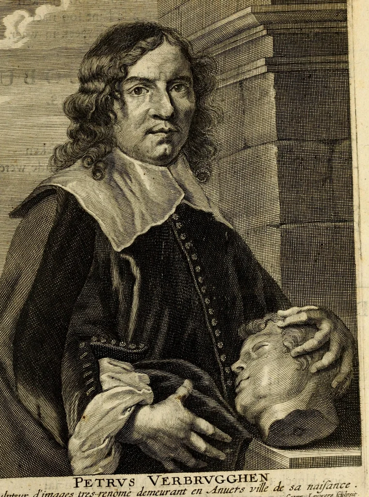 An illustration from Het gulden cabinet van de edele vry schilder-const : ontsloten door den lanck ghewenschten vrede tusschen de twee machtighe croonen van Spaignien en Vrancryck : waer-inne begrepen is den ontsterffe-lijcken loff vande vermaerste constiminnende geesten ende schilders van dese eeuw, hier inne meest naer het leven af-gebeldt, verciert met veel vermakelijcke rijmen ende spreucken, 1662, leaf 549