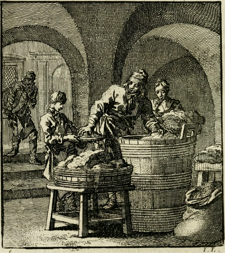 An illustration from Het leerzaam huisraad : vertoond in vyftig konstige figuuren, met godlyke spreuken en stichtelyke verzen, 1731, leaf 135