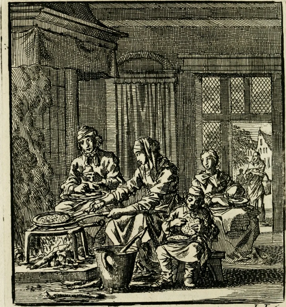 An illustration from Het leerzaam huisraad : vertoond in vyftig konstige figuuren, met godlyke spreuken en stichtelyke verzen, 1731, leaf 139