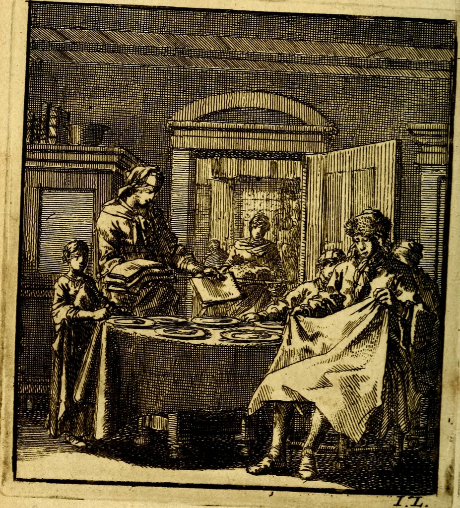 An illustration from Het leezaam huisraad, vertoond in vyftig konstige figuuren, met godlyke spruken en stichtelyke verzen, 1711, leaf 163