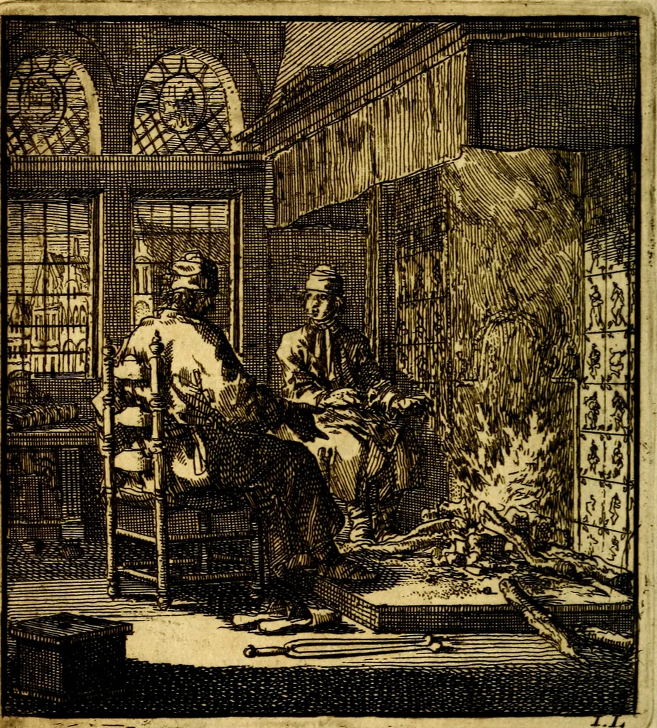 An illustration from Het leezaam huisraad, vertoond in vyftig konstige figuuren, met godlyke spruken en stichtelyke verzen, 1711, leaf 25