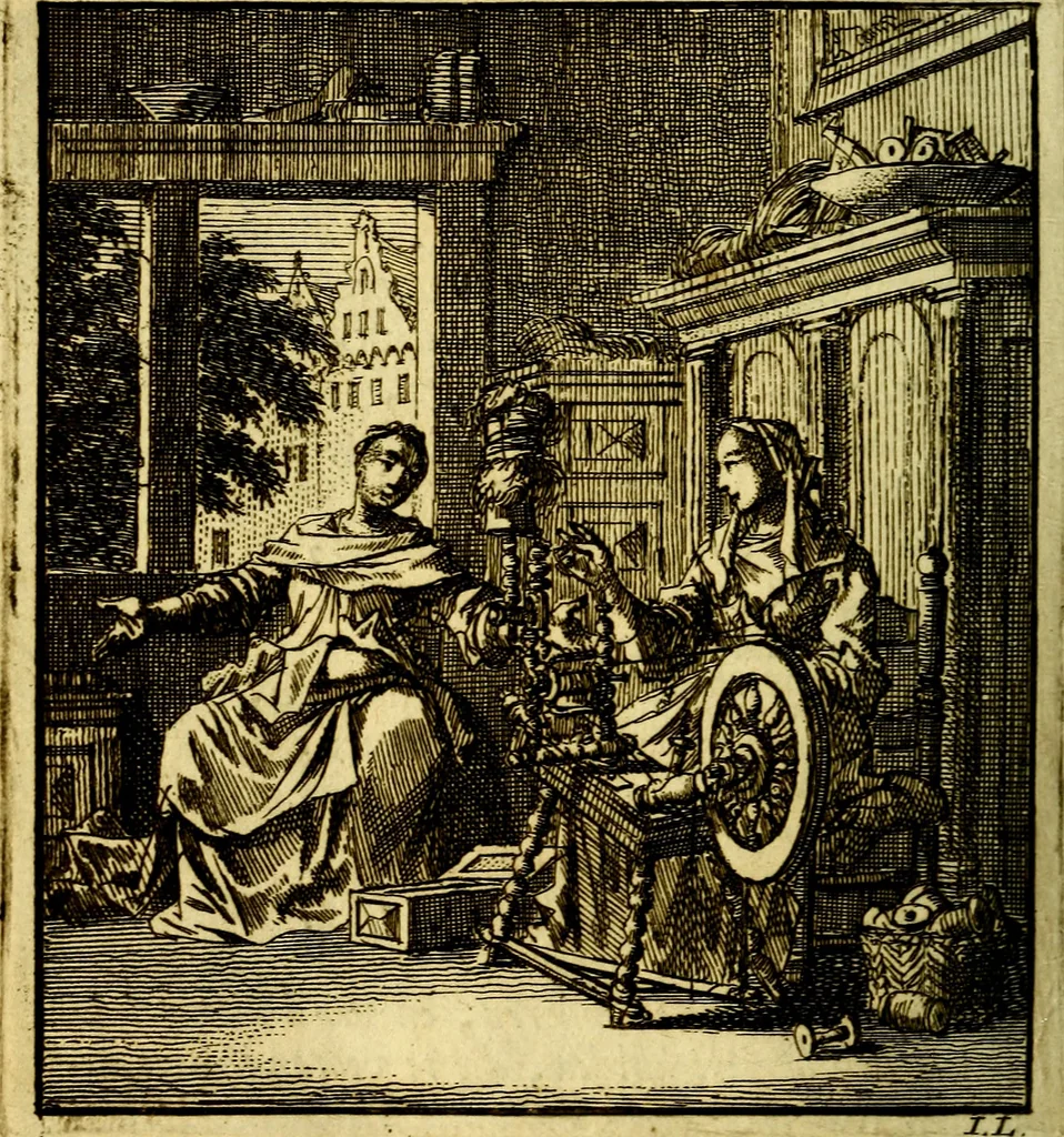 An illustration from Het leezaam huisraad, vertoond in vyftig konstige figuuren, met godlyke spruken en stichtelyke verzen, 1711, leaf 93