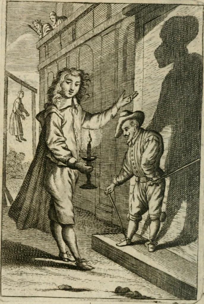 An illustration from Het masker vande wereldt afgetrocken, 1733, leaf 241