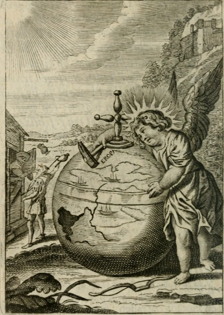 An illustration from Het masker vande wereldt afgetrocken, 1733, leaf 259