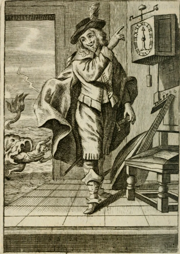 An illustration from Het masker vande wereldt afgetrocken, 1733, leaf 287