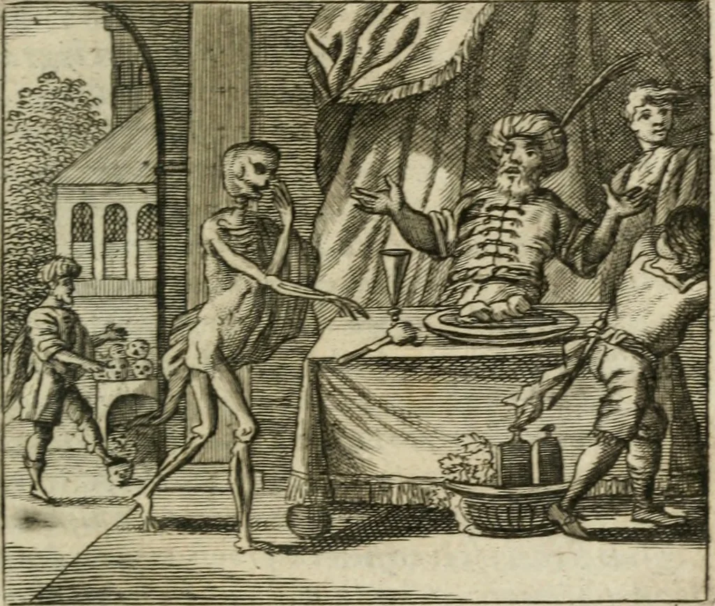 An illustration from Het masker vande wereldt afgetrocken, 1733, leaf 300