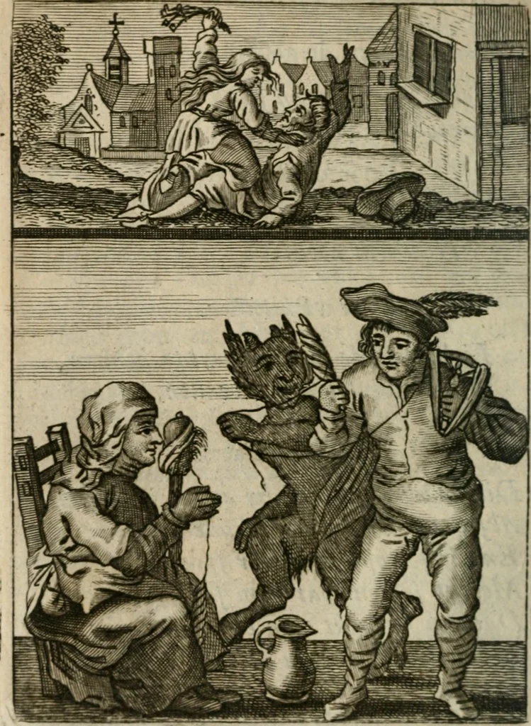 An illustration from Het masker vande wereldt afgetrocken, 1733, leaf 355