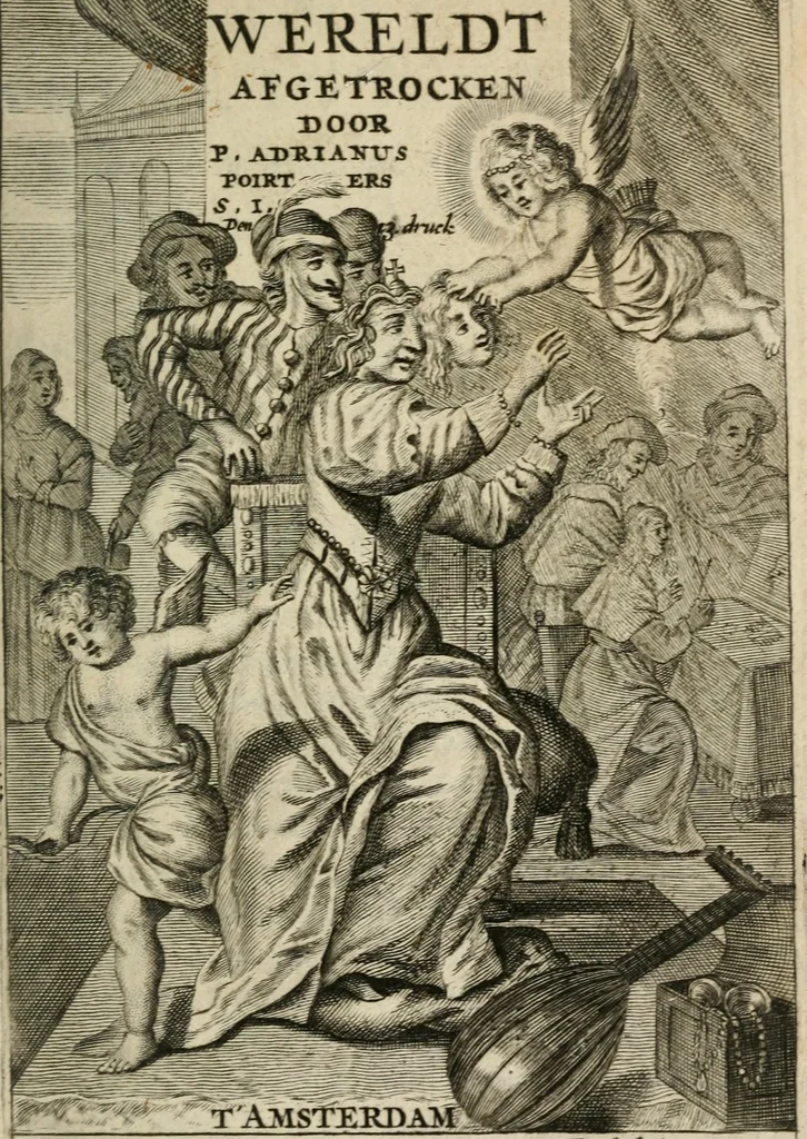 An illustration from Het masker vande wereldt afgetrocken, 1733, leaf 4
