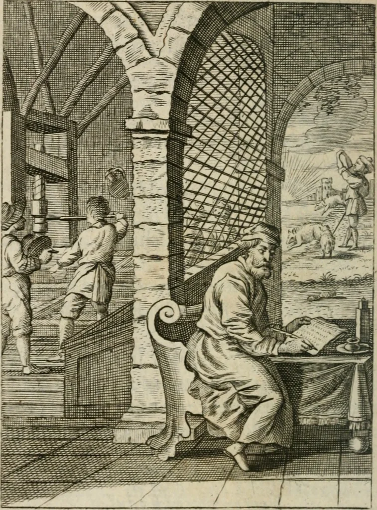 An illustration from Het masker vande wereldt afgetrocken, 1733, leaf 81