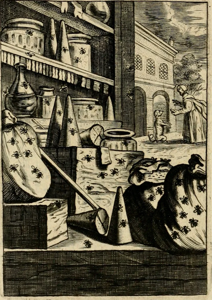 An illustration from Het masker vande wereldt, 1646, leaf 195