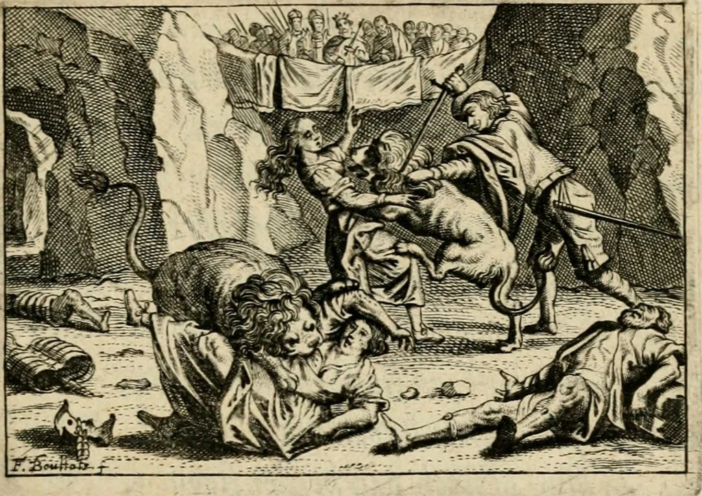 An illustration from Het masker vande wereldt, 1646, leaf 212