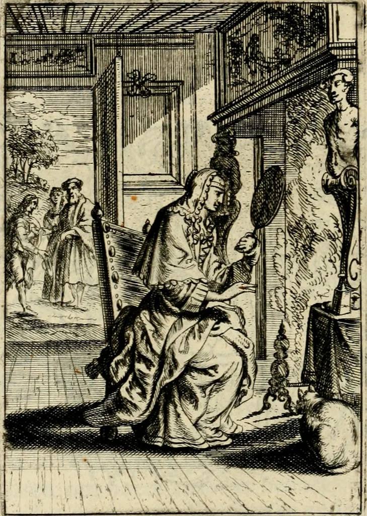 An illustration from Het masker vande wereldt, 1646, leaf 313
